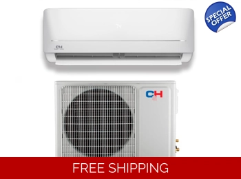 C&H 9K-Btu 115v 21.5 SEER2 Mini Split Cooling & Heating (5°F) E-Star: 12.5 EER/9 HSPF (R410a)